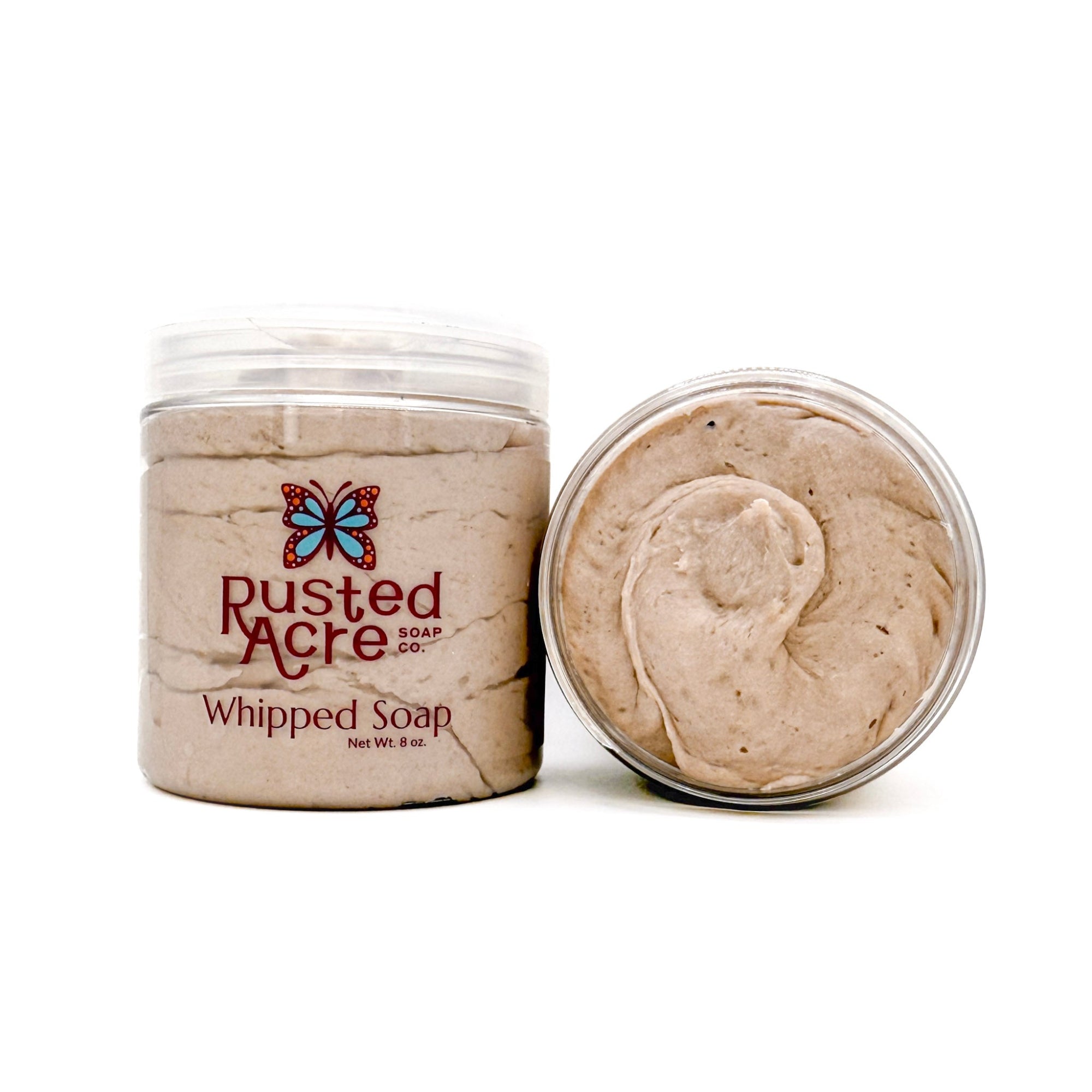 Front and top profile of Cowboy whipped soap from Rusted Acre Soap Company